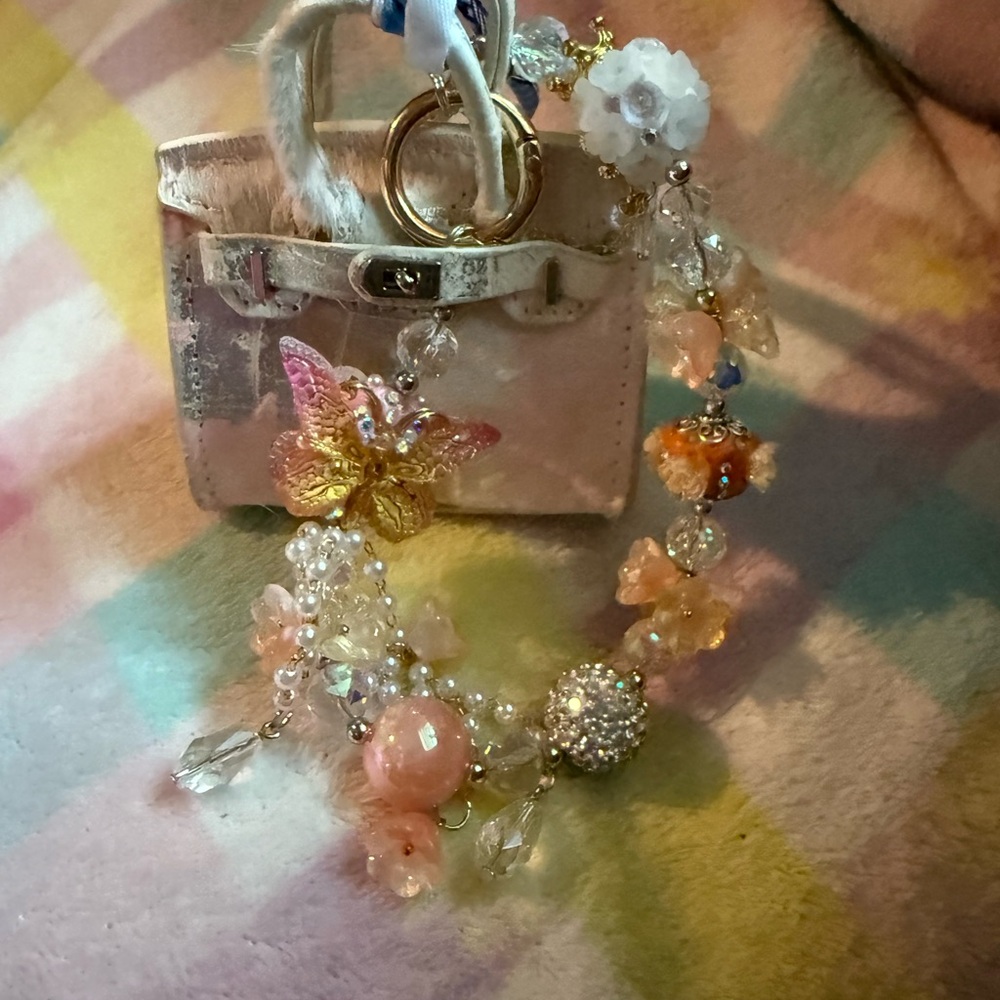 Mini genuine leather bag with chain